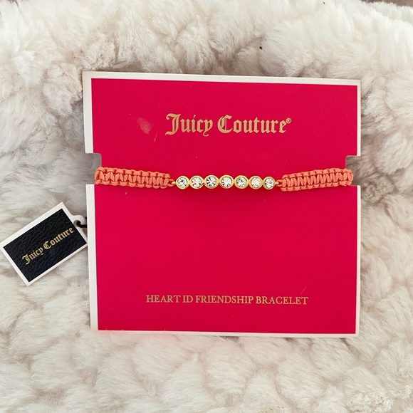 Juicy Couture Orange Rope Gold Tone Crystal Friendship Adjustable Bracelet NWT - Picture 2 of 9